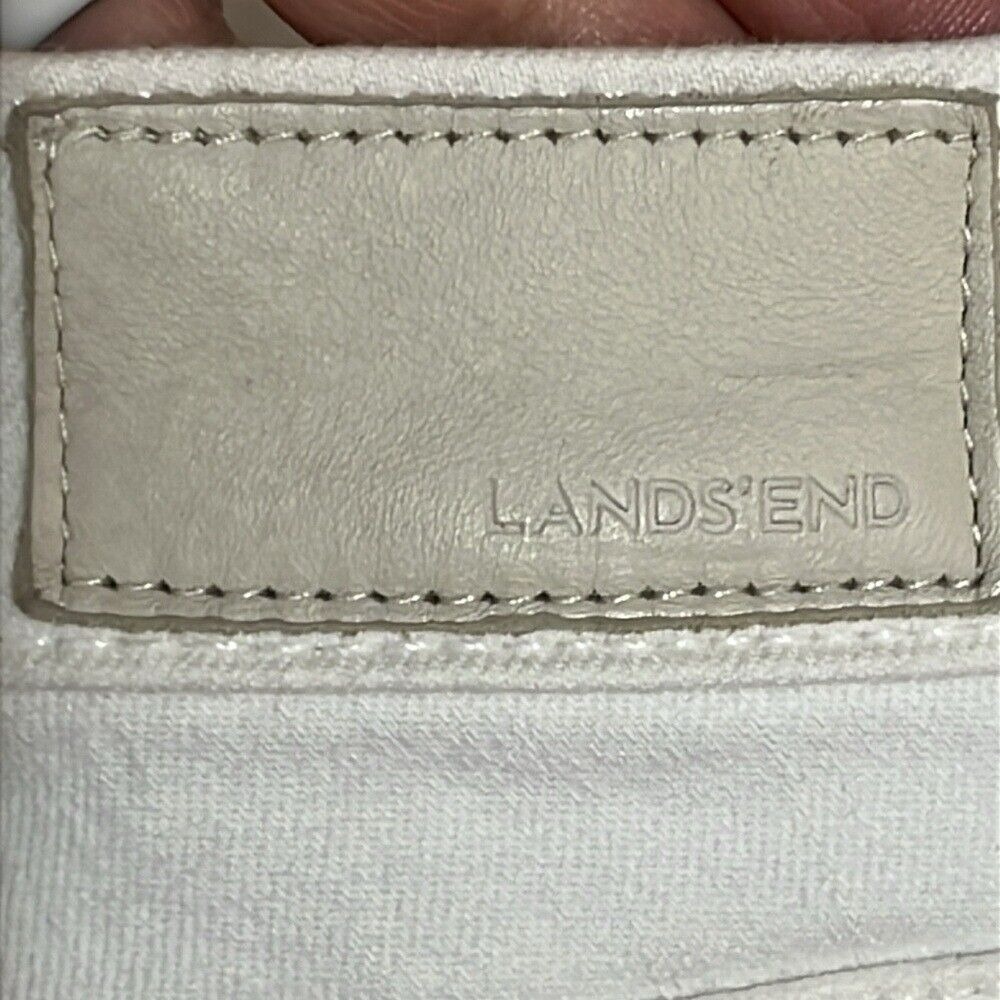 Land's End High Rise Straight‎ Jeans Women's Size 14 Canvas White Denim - Picture 3 of 12